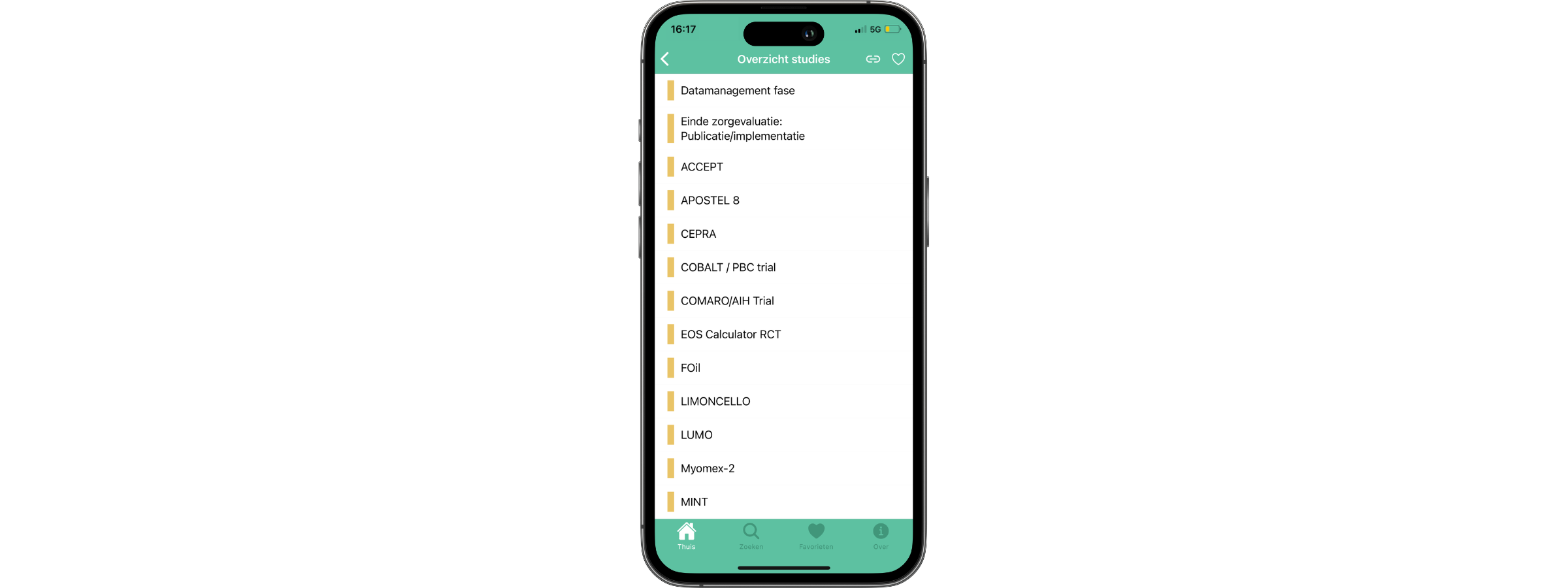 3 Trial-Finder Overzicht studies